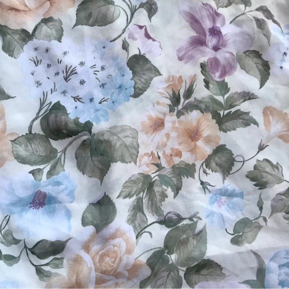 Vintage Private Luxuries slip nighgown floral print with lace and now front XL - Picture 7 of 7